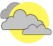 partly cloudy weather icon